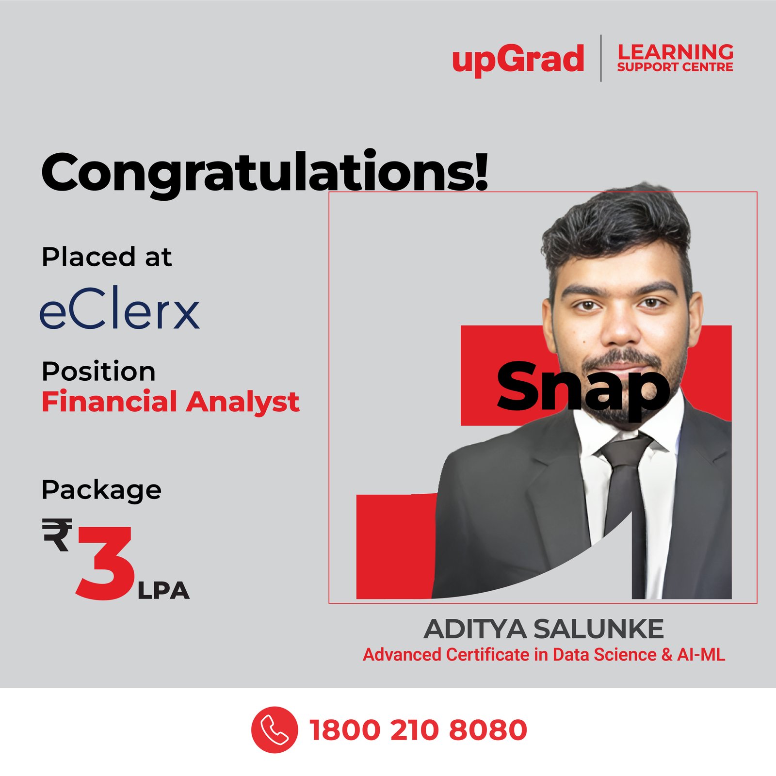 ADITYA SALUNKE placed at eClerx.